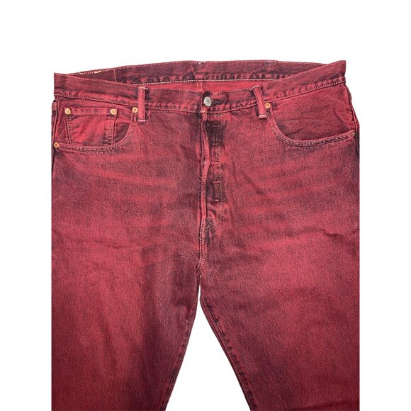 LEVI’S Men’s 501 CT Custom Tapered W40‎ L32 Button Fly Red Denim, Colored Denim - Picture 2 of 8